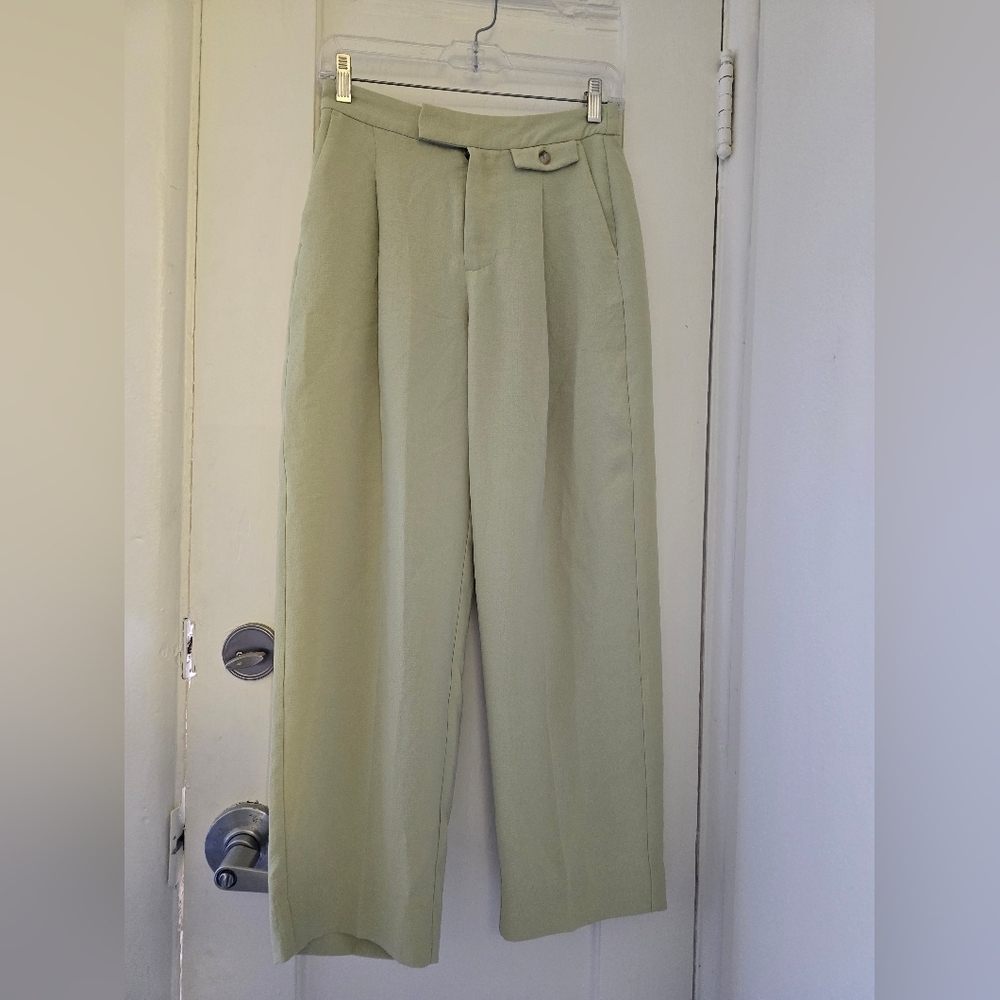 Madewell Cream Chinos Wide-Leg Classic Pleats
